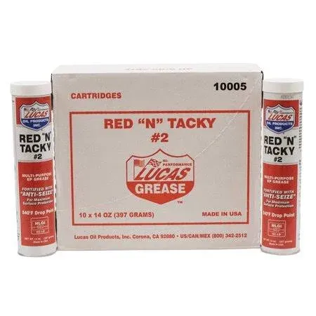 Stens Lucas Oil Red N Tacky Grease, (10 Pack)