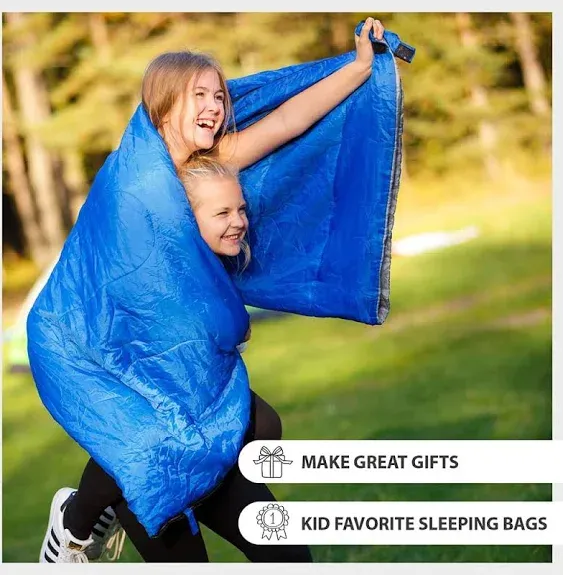 Sleeping Bag Indoor &amp; Outdoor Use. Great for Kids, Boys, Girls, Teens &amp; Adults. 