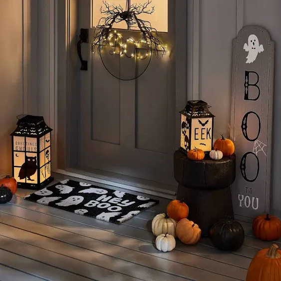 Halloween Porch Sign Boo Sign For Front Porch Scary Wooden Vertical Welcome Sign Yard Standing For Patio Front Door Porch Celebrate Holiday Home Party Wall Yard Home Decor Indoor Outdoor 47.2" X 7.8