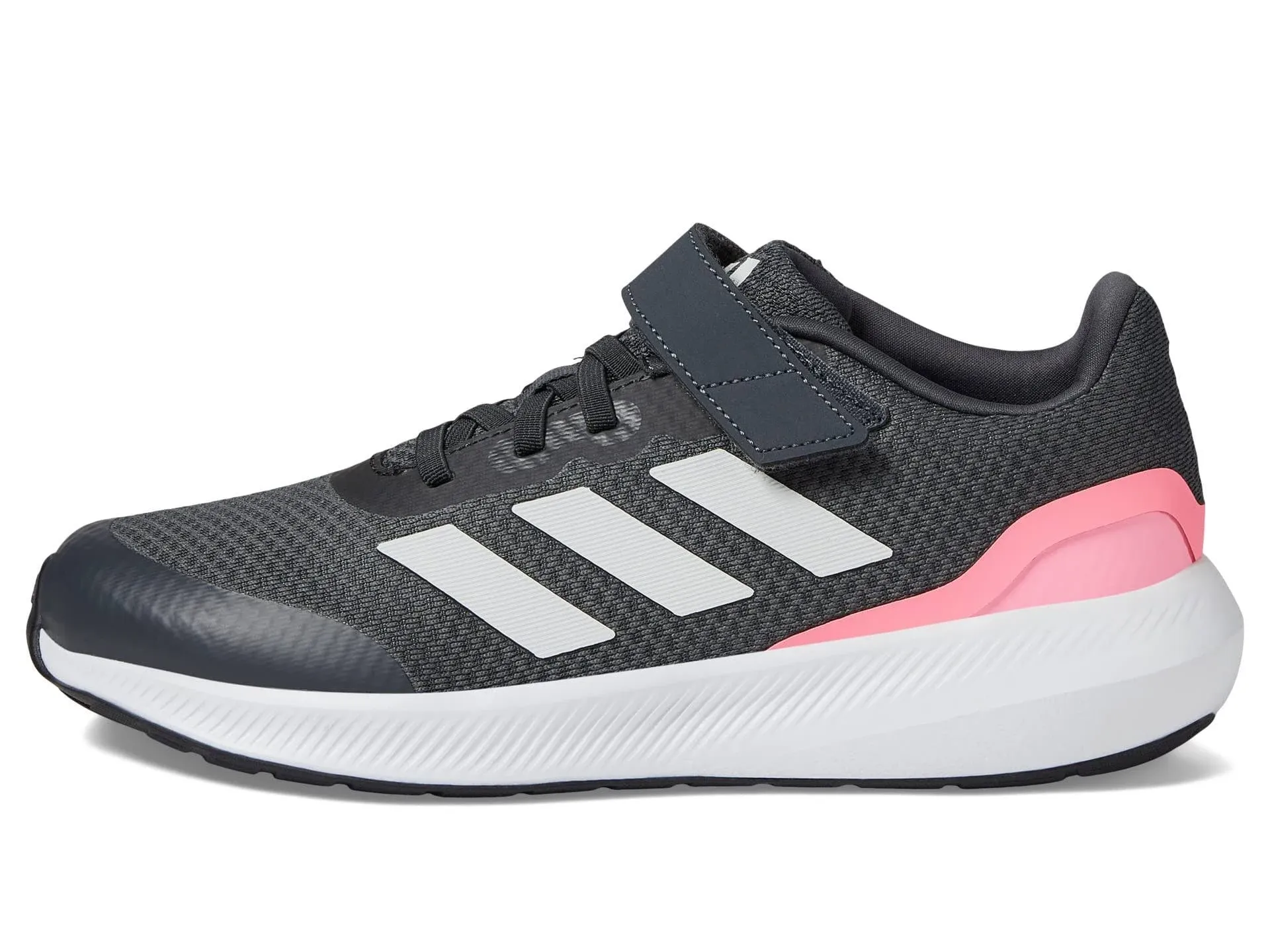 Adidas Kids Run Falcon 3.0 Elastic (Little Kid/Big Kid) Girl's Shoes : 5.5 Big Kid M