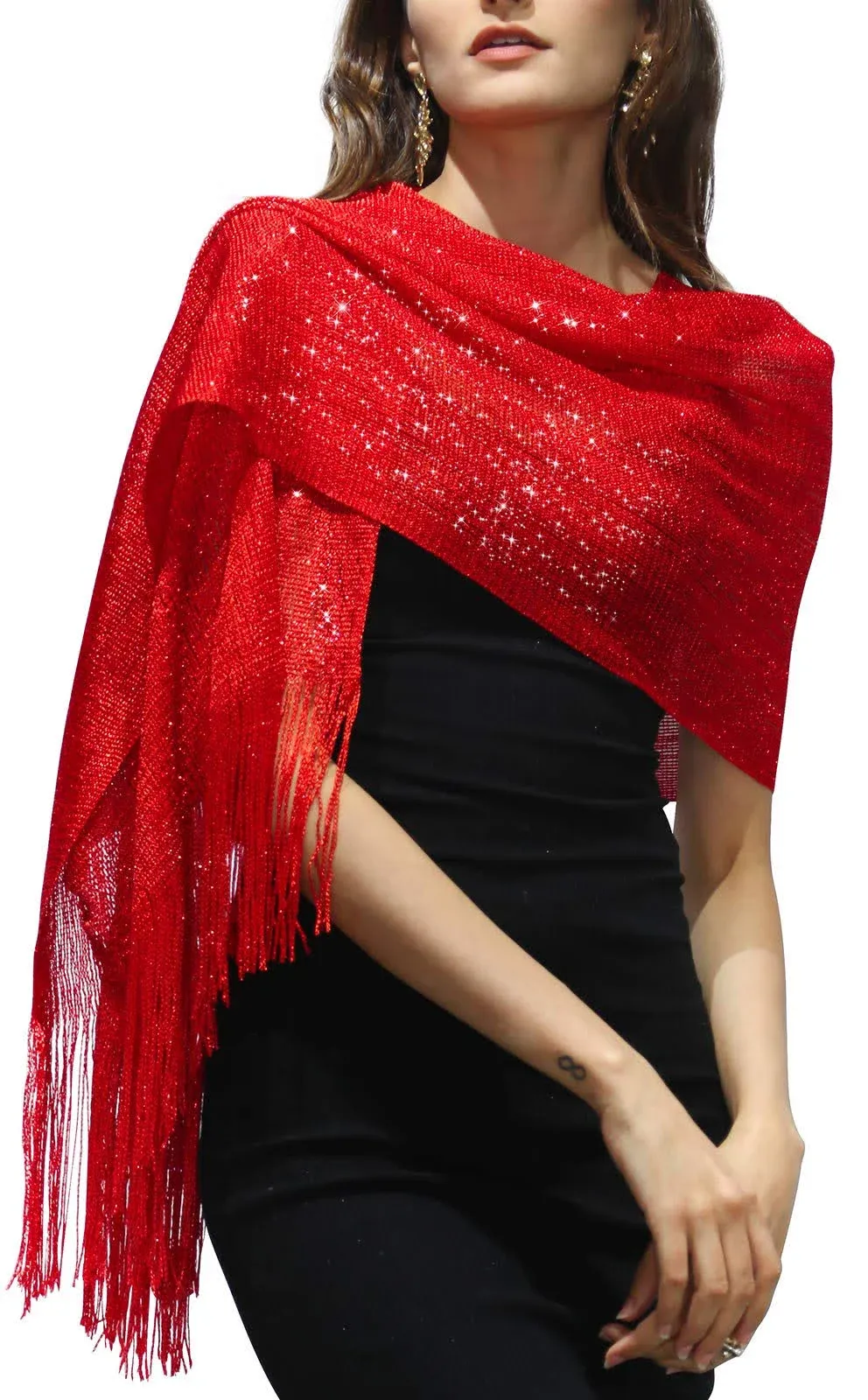 MissShorthair Women's Sparkle Shawls and Wraps for Party Dresses