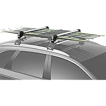 Thule SnowPack Extender Ski/Snowboard Rack (6pr/4 Boards), SilverThule SnowPack Extender Ski/Snowboard Rack (6pr/4…