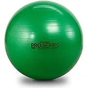 THERABAND Exercise Ball, Professional Series Stability Ball with 65 cm Diameter for Athletes 5'7" to 6'1" Tall, Slow Deflate Fitness Ball for Improved Posture, Balance, Yoga, Pilates, Core, Green