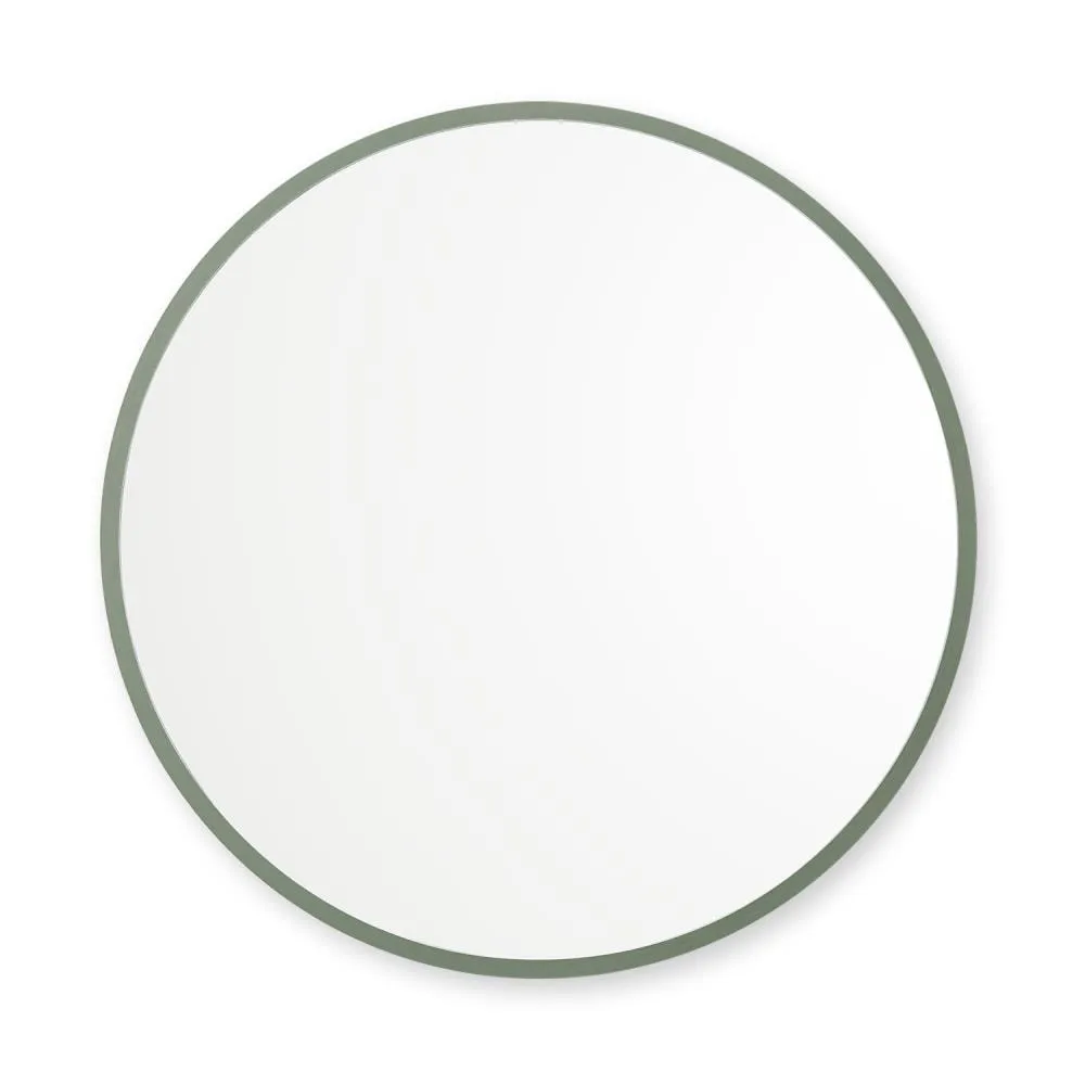 Better Bevel 24-in x 24-in Round Bathroom Vanity Mirror (Sage Green)