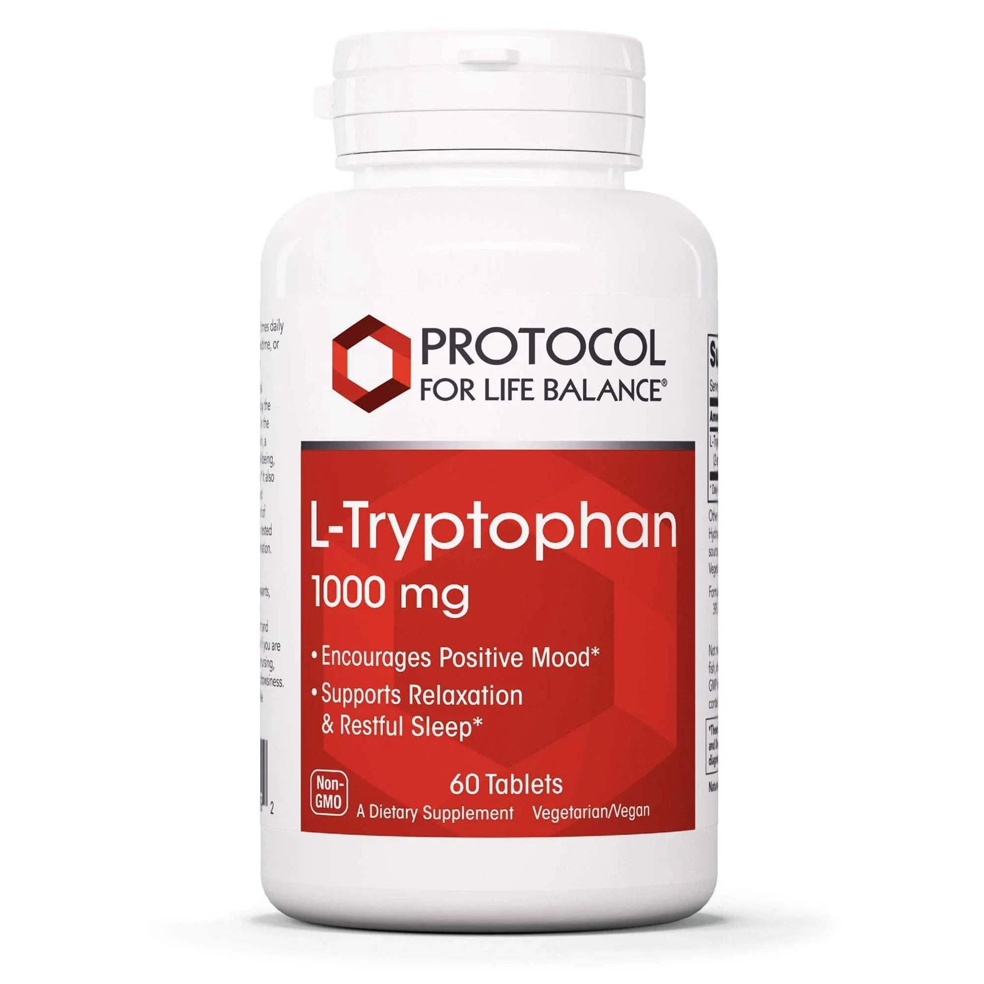 Protocol for Life Balance L- Tryptophan 1000 mg 60 Tablets