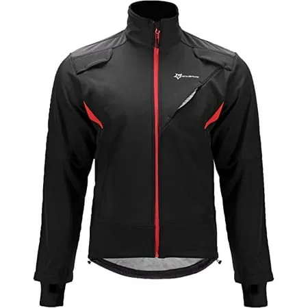 ROCKBROS Winter Cycling Jacket – Windproof Thermal Fleece for Biking & Running