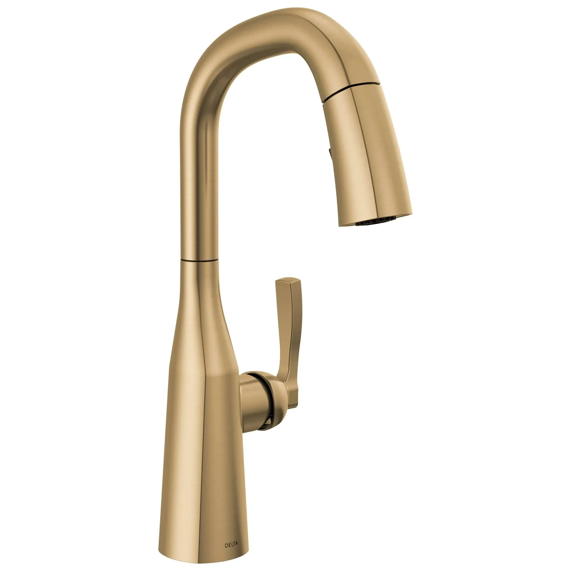 Delta Stryke : Single Handle Pull-Down Bar/Prep Faucet - Lumicoat Champagne Bronze