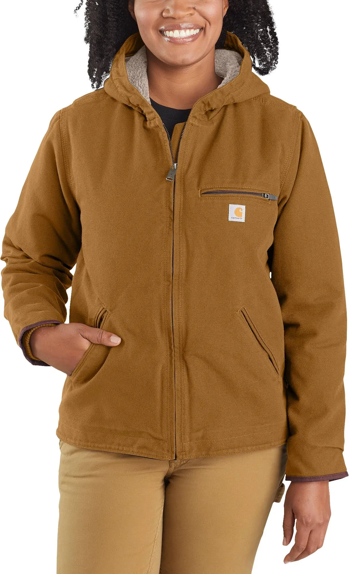 Carhartt Women's Washed Duck Sherpa Lined Jacket