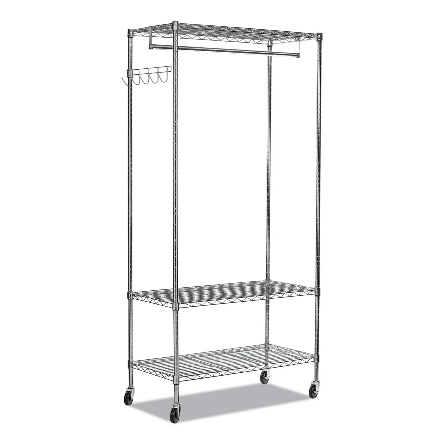 Alera GR364818SR 48w x 18d x 75h 40 Garments Wire Shelving Garment Rack New