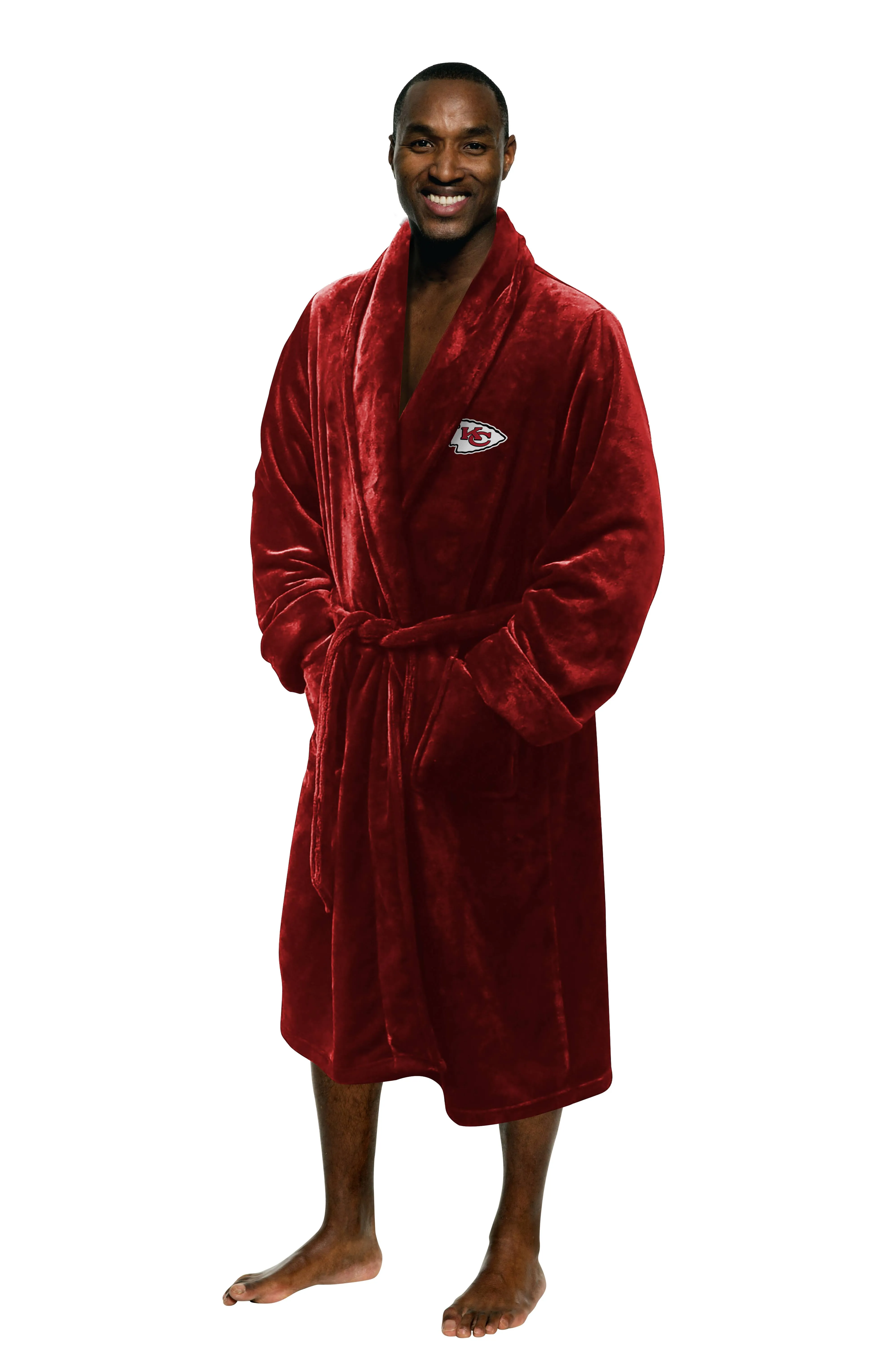 Officially Licensed NFL Silk Touch Unisex Lounge Robe - Chiefs - 22151398 | HSN