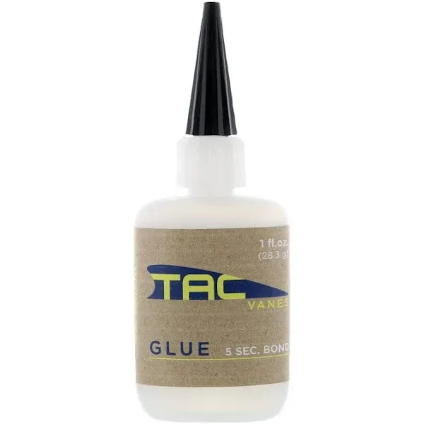 TAC Vanes Glue 0.5 Oz Bottle Creates A Secure Bond In 5 sec - 80TAC-0126100-<wbr/>1149