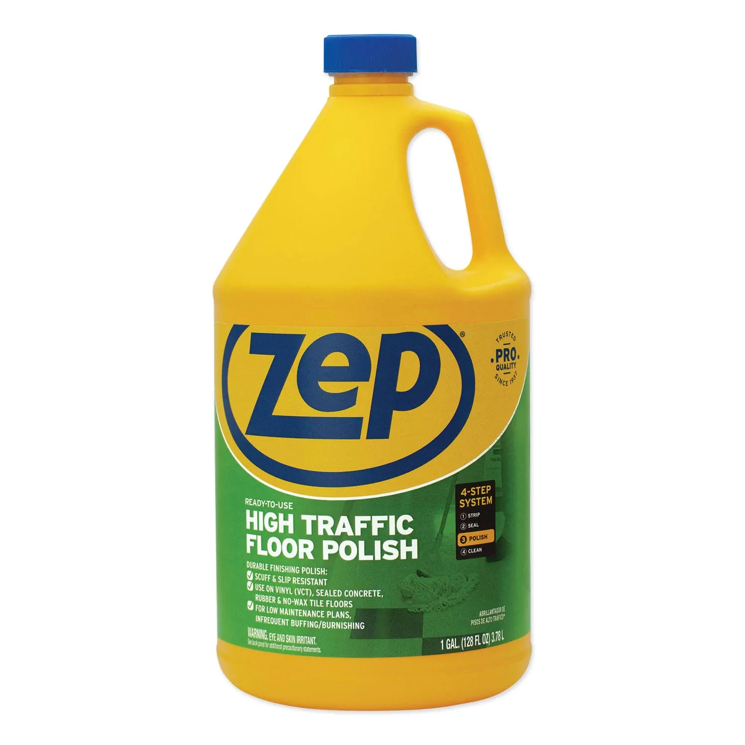 Zep Commercial High Traffic Floor Polish, 1 gal, 4/Carton