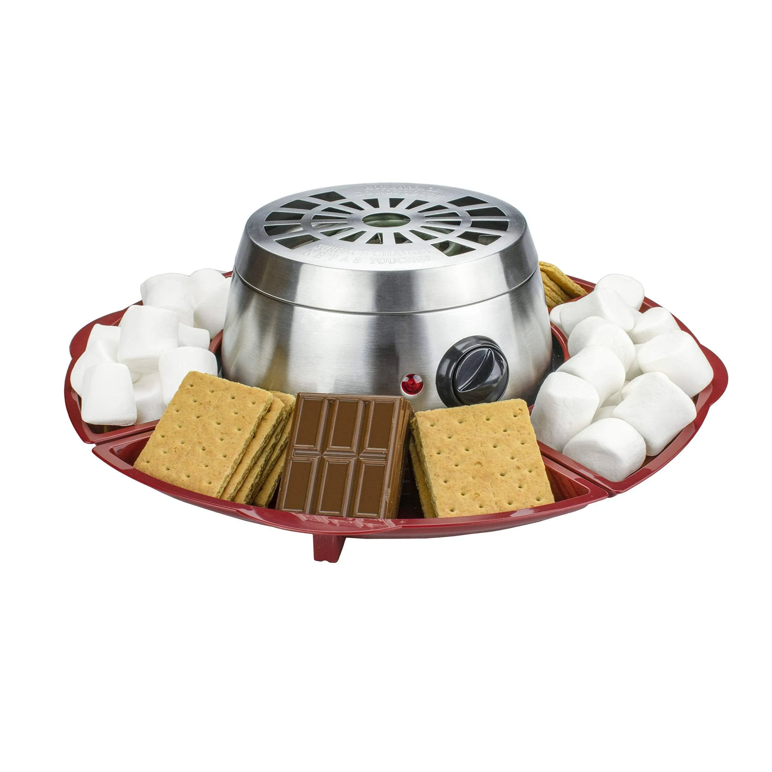 Brentwood Appliances Indoor Electric Stainless Steel S'mores Maker with 4 Trays