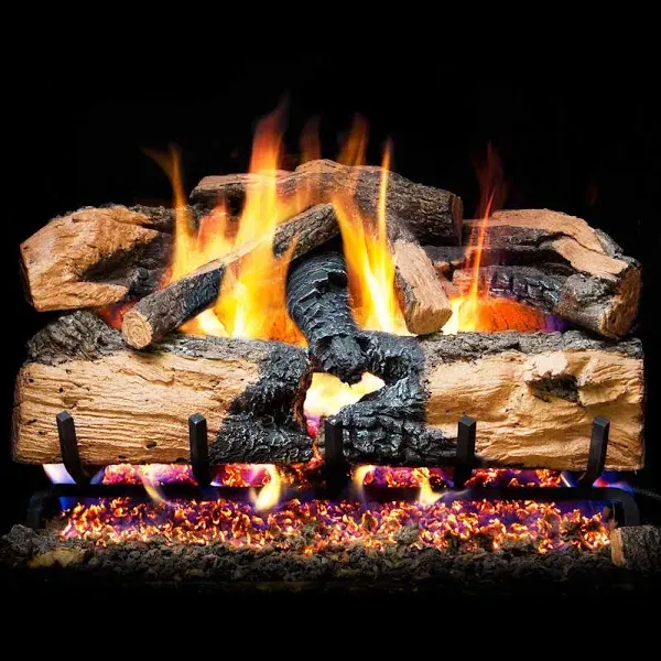 Real Fyre ENS Charred Evergreen Split Oak Vented GAS Logs