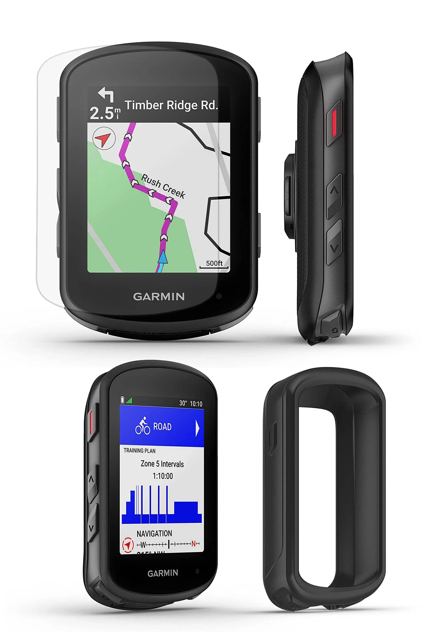 Garmin Edge 540 Bundle,  Compact GPS Cycling Computer with Button Controls, Targeted Adaptive Coaching and More – Bundle Includes Speed Sensor, Cadence Sensor and HRM-Dual