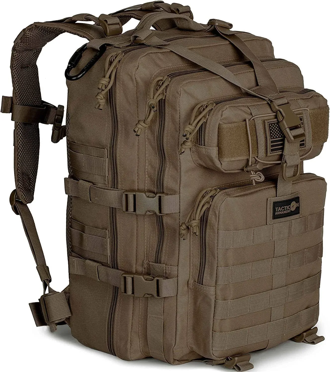 24BattlePack Tactical Backpack | 1 to 3 Day Assault Pack | Combat Veteran Owned Company |40L Bug Out Bag (Black)