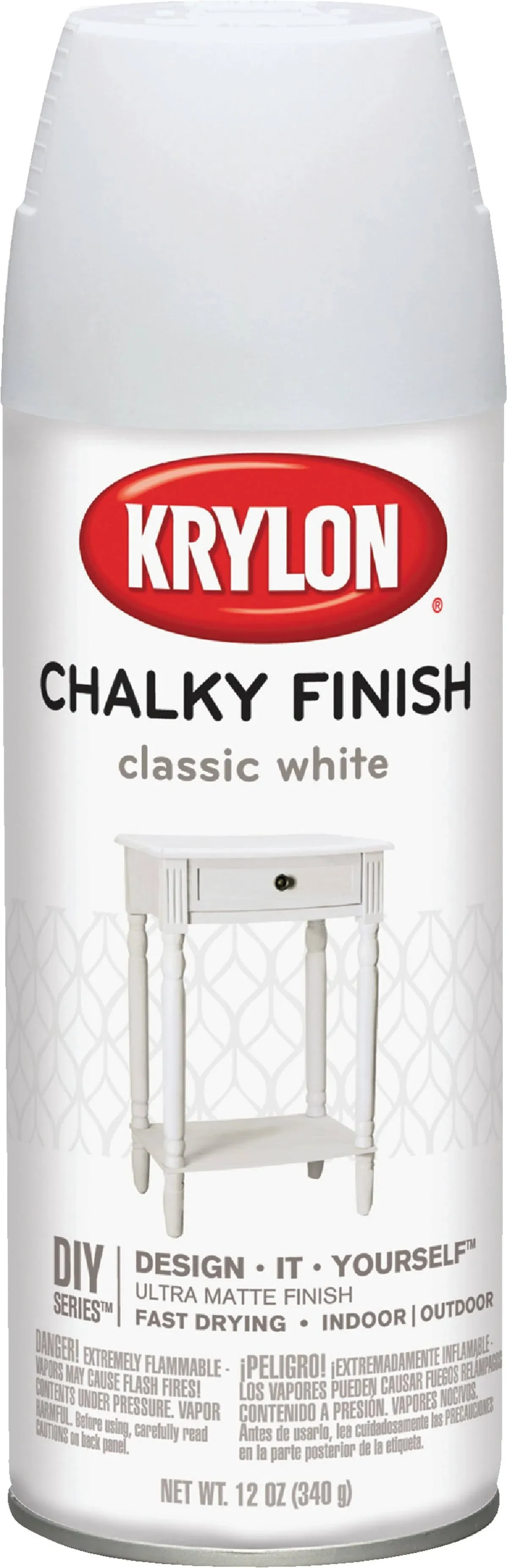 Krylon K04111000 Chalky Finish Spray Paint, Tidal Blue, 12 Ounce