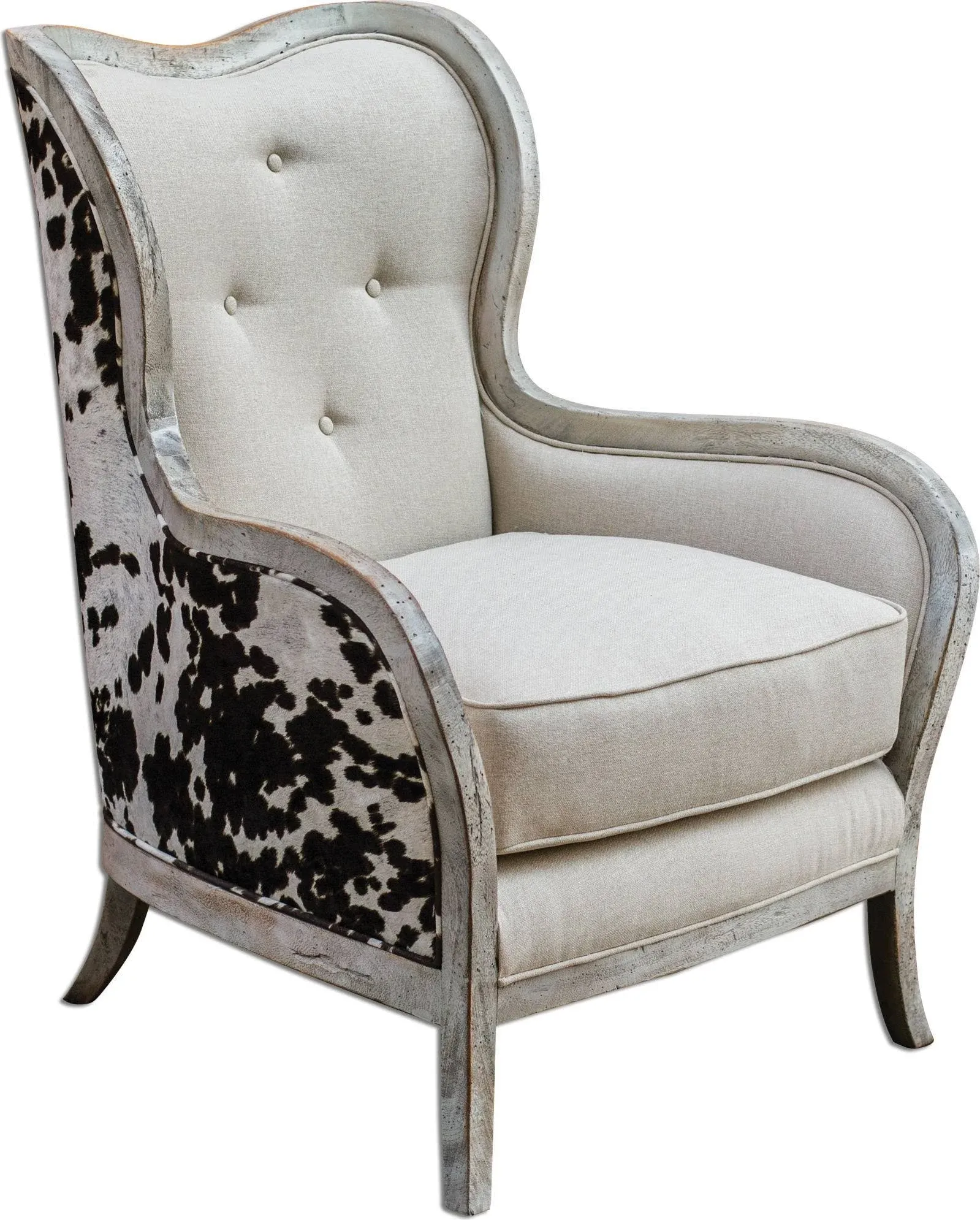 Uttermost 23611 Chalina 33 x 42 inch High Back Armchair