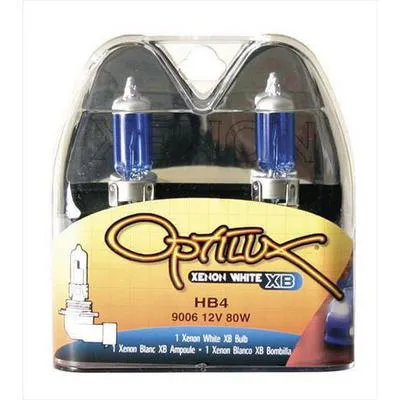 HELLA H71070367 Optilux XB Series HB1 HB4 9006 Xenon White Halogen Bulbs, 12V, 80W, 2 Pack