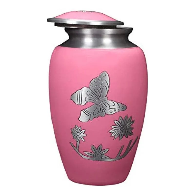 Cremation Urn for Ashes - Adorned with Butterfly&#039;s Adult Funeral Urn Handcrafted