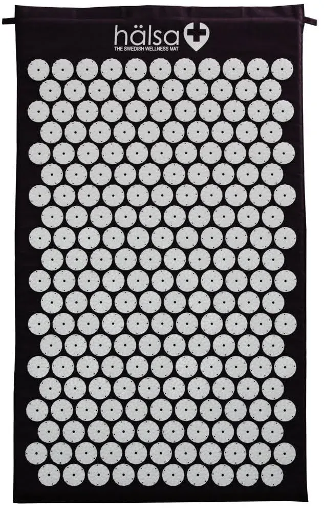 Prosourcefit Acupressure Mat and Pillow Set for Back/Neck Pain Relief Black