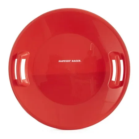 (Red) - Slippery Racer Downhill Pro Saucer Disc Snow Sled