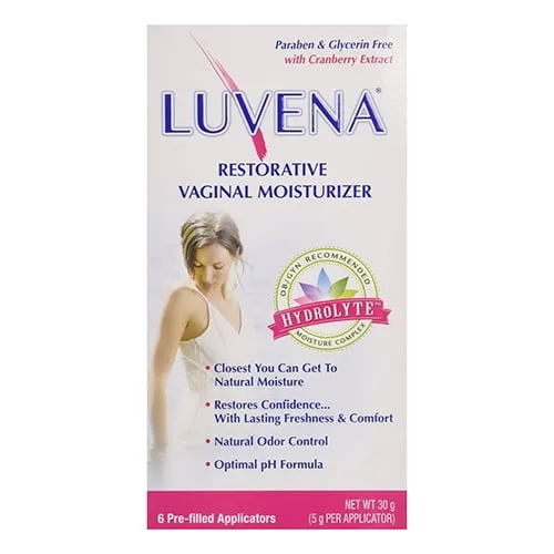 Luvena Moisturizer - Vaginal Moisturizer & Menopause Support for Women - Feminine Intimate Dryness, Redness, Irritation, Burning Symptom Relief - Wate