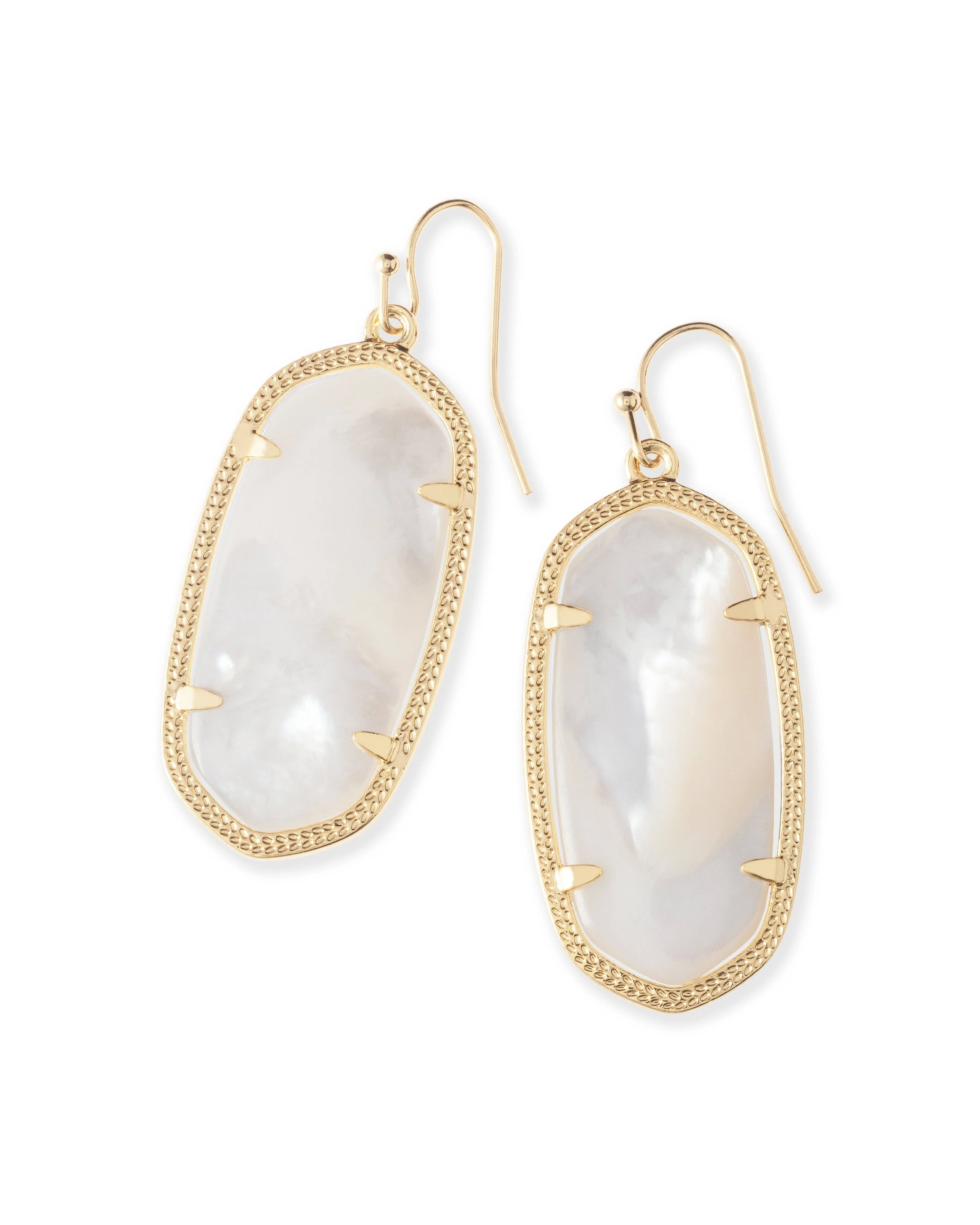 Kendra SCOTT- Elle Drop Earrings Gold/Ivory Mother of Pearl