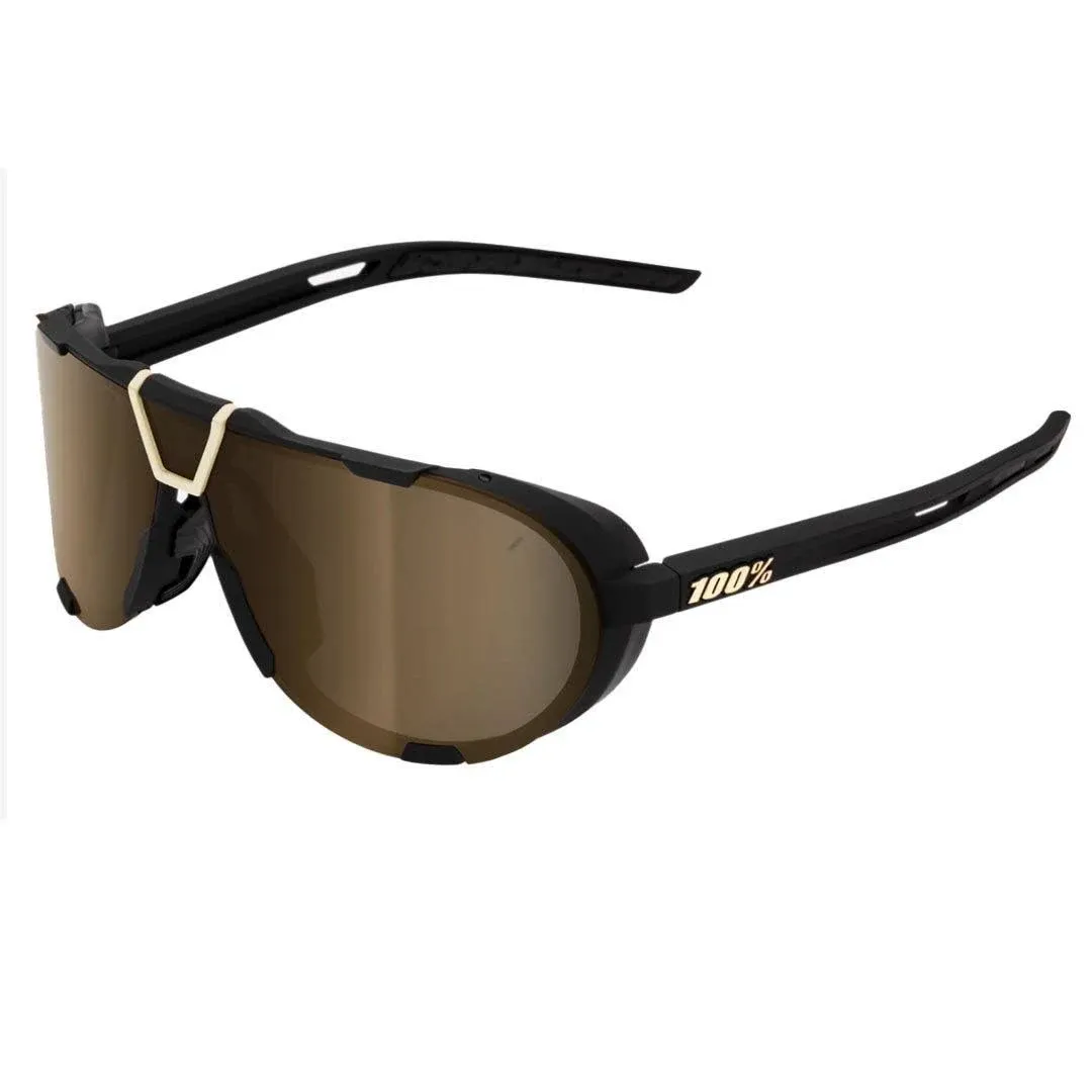 100% Westcraft Sunglasses - Soft Tact Black - Soft Gold Mirror