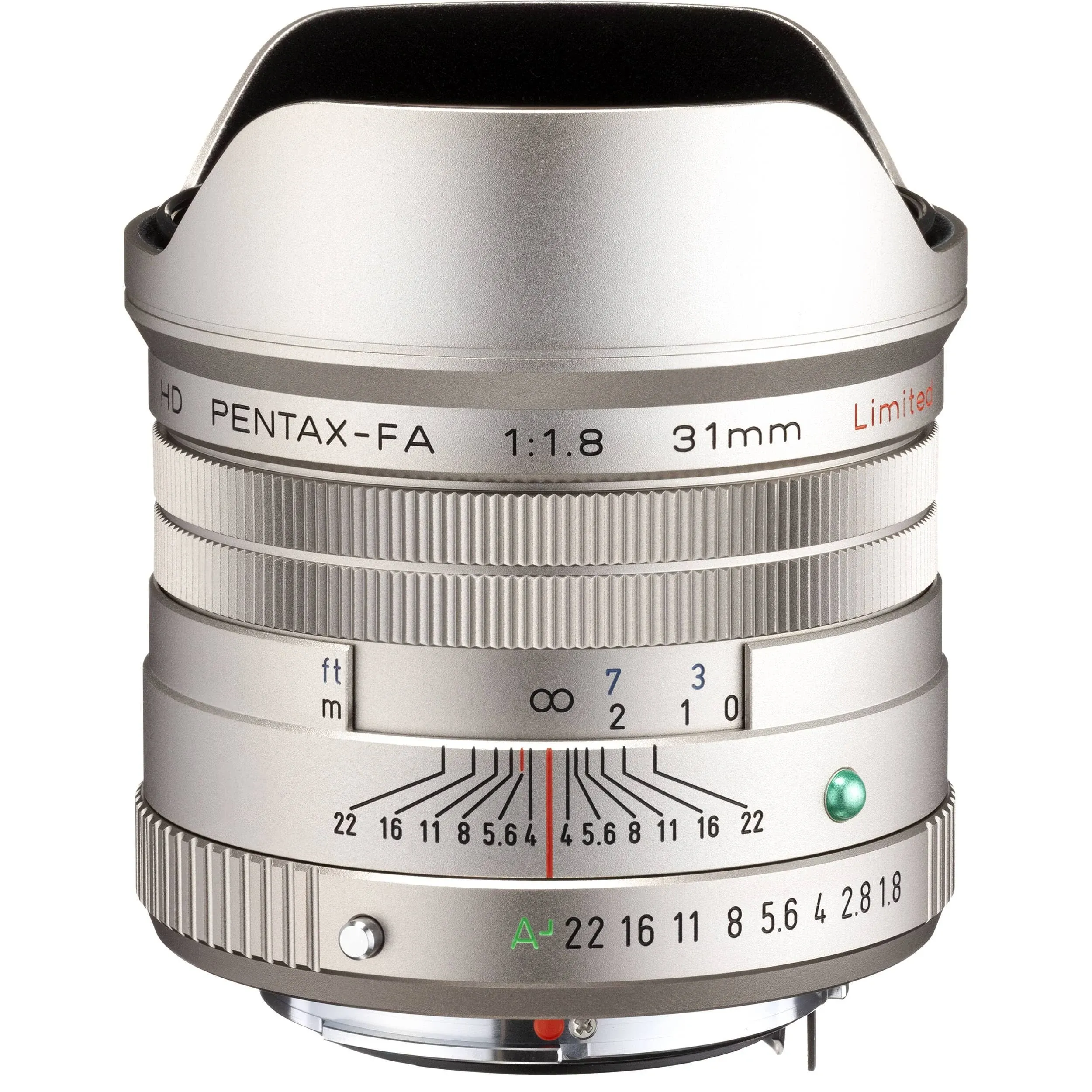 Pentax HD 31mmF1.8 Limited Silver Limited Lens Wide-Angle Prime Lens [F1.8 Large Aperture Lens] [High-Performance HD Coating] [SP Coating] [Round-Shaped Diaphragm] [Machined Aluminum Body ] (20220)