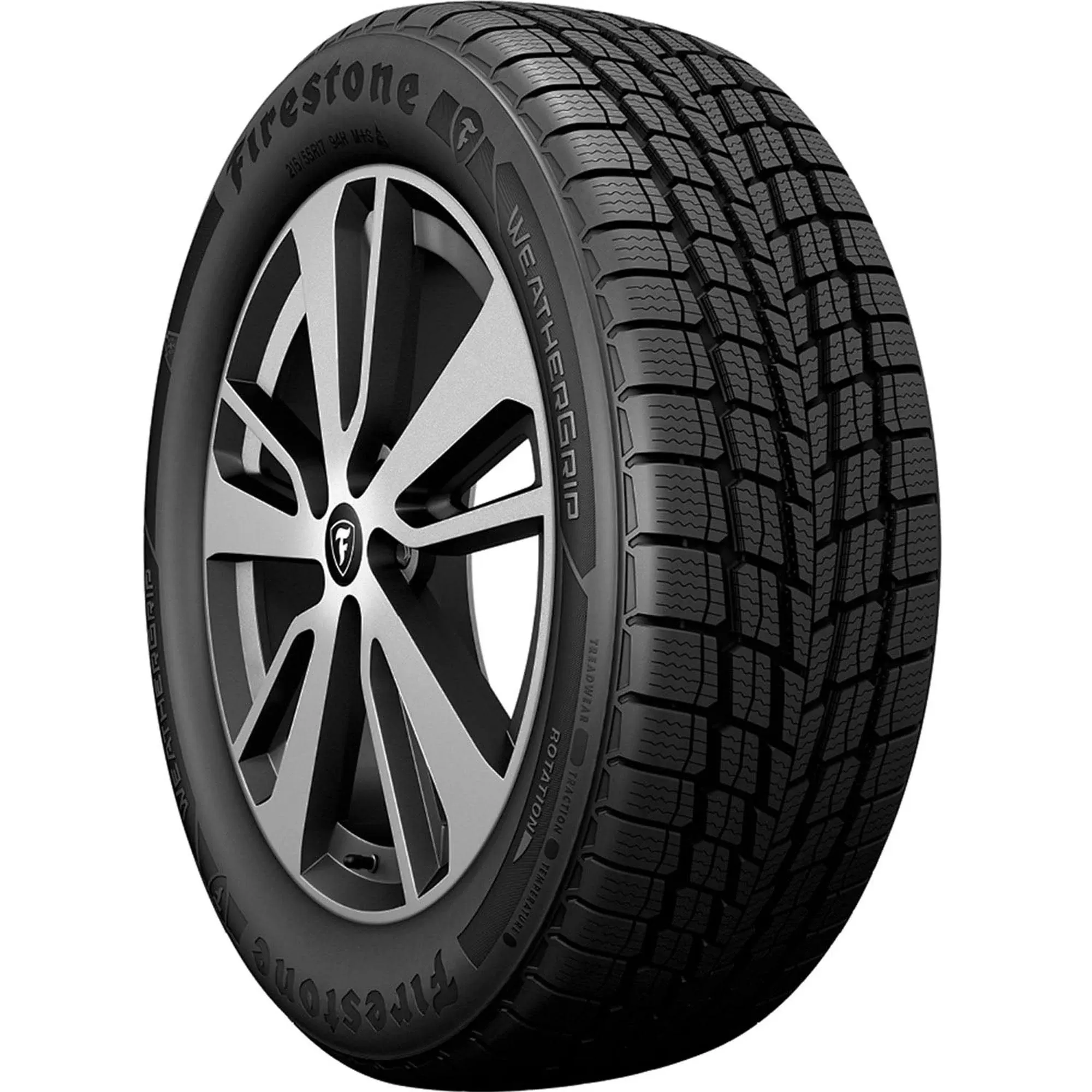 Firestone Weathergrip 225/50R17 94V Tire, Black