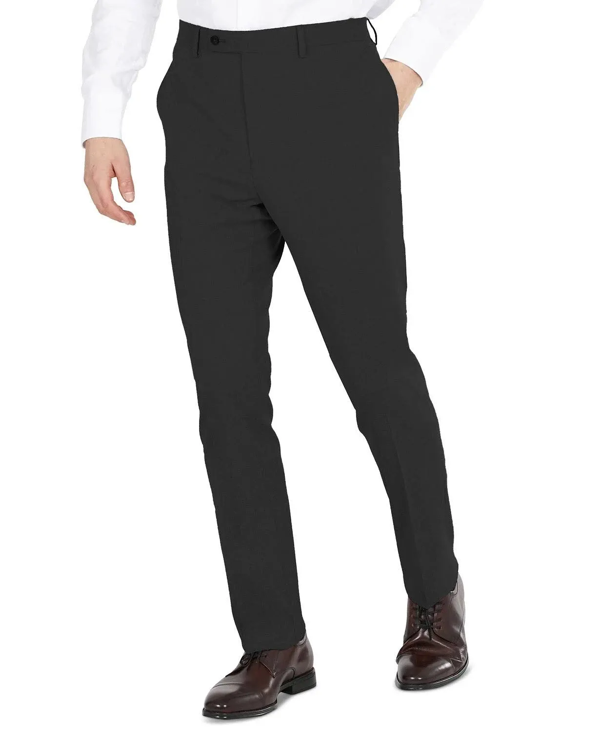 Dkny Men's Modern Fit Stretch Suit Pants Black Size 33x30