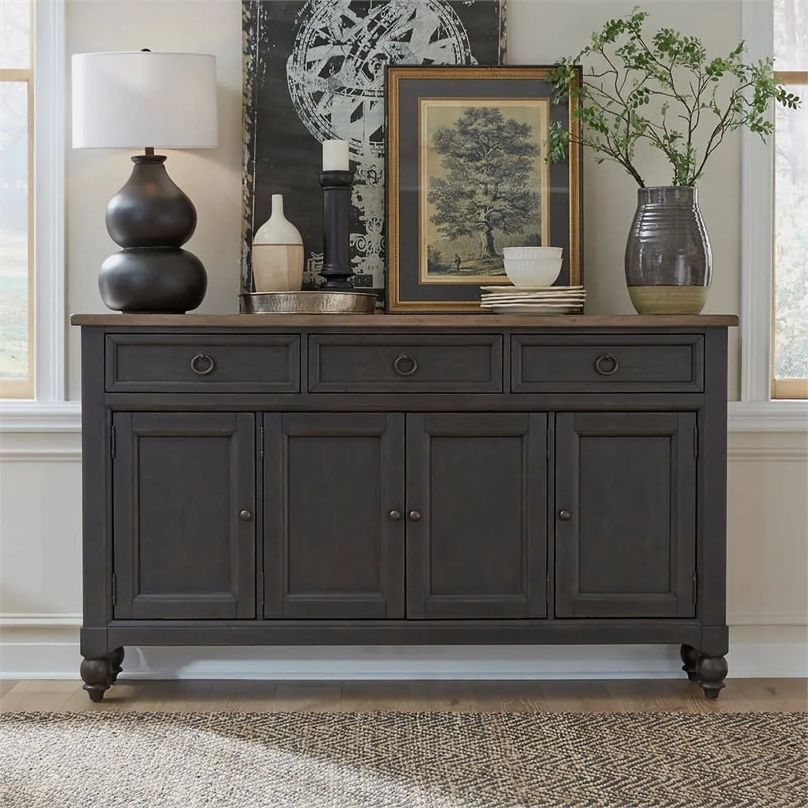 Liberty Furniture Americana Farmhouse - Hall Buffet- Black