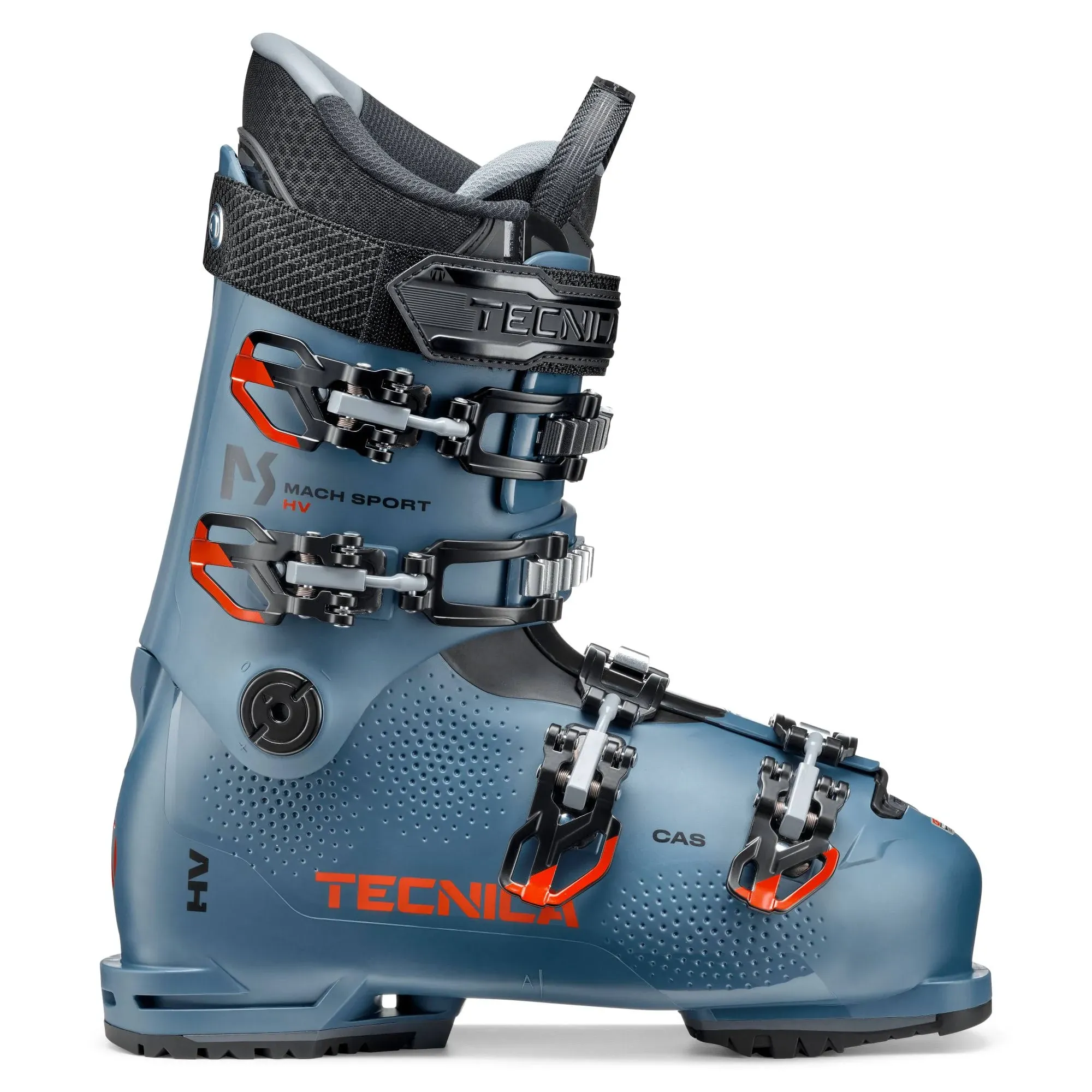 Tecnica Mens C.A.S. Shell Mach Sport Hv High Volume 90 Ski Boots for Intermediate/Advanced Skiers