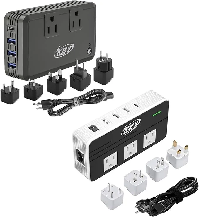 230-Watt Step Down 220V to 110V Voltage Converter & International Travel Adapter/Power Converter with USB-C Port 18W - [Use for USA Appliance Overseas in Europe, AU, UK, Ireland, etc.]