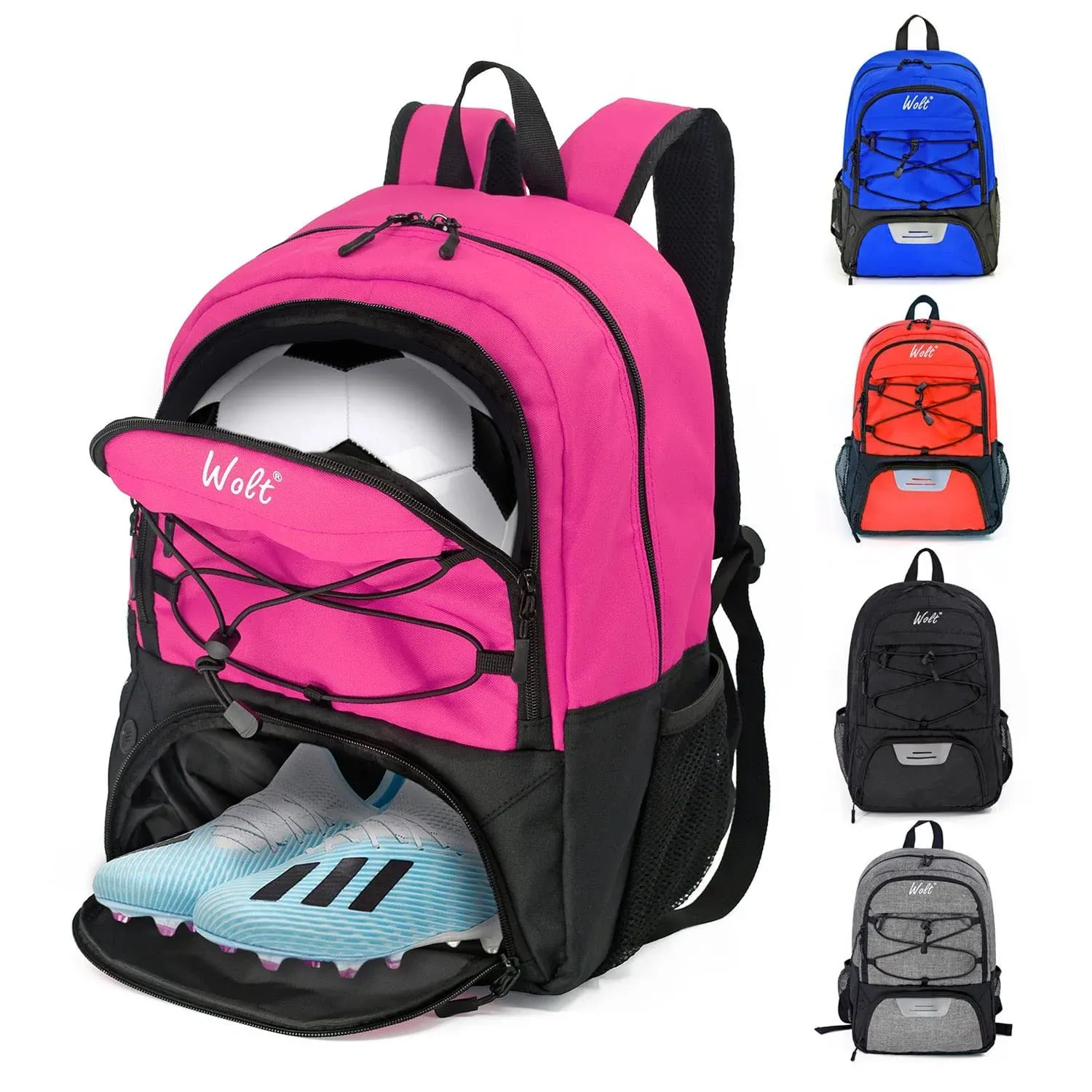 WOLT | Youth Soccer Bag - Soccer Backpack &amp; Bags for Basketball, Volleyball 