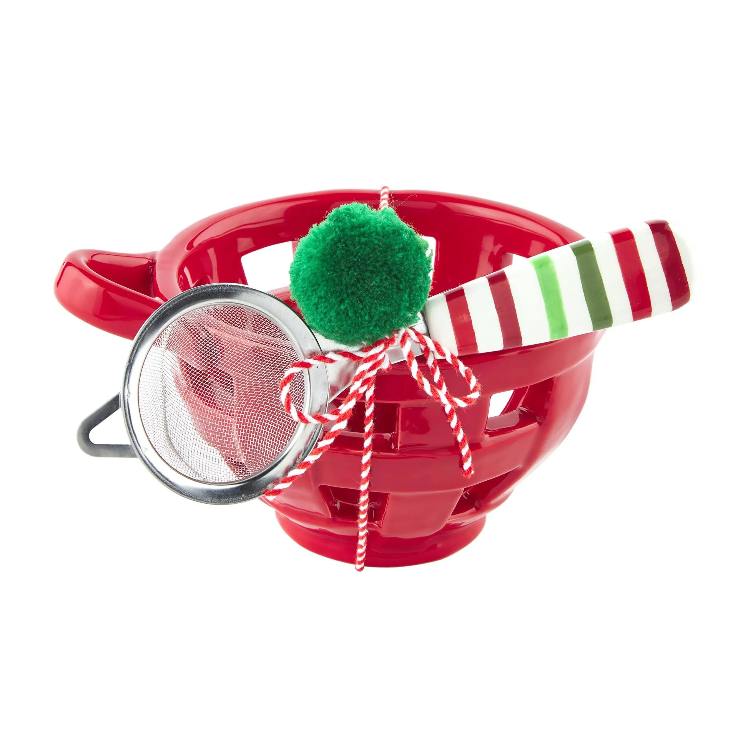 Mud Pie Christmas Berry Bowl Set, Red