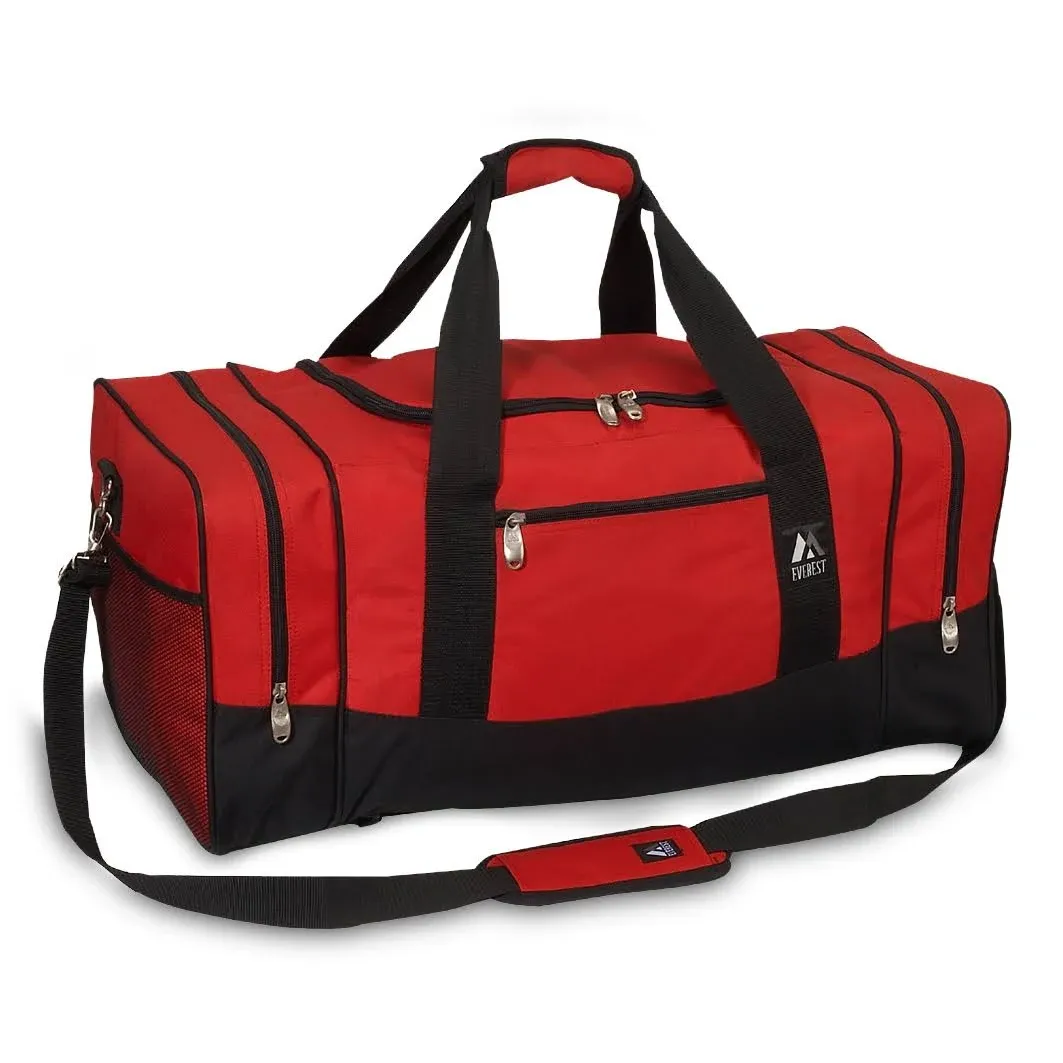 Everest Luggage Sporty Gear Bag - Large, Red/Black, Red/Black, One Size