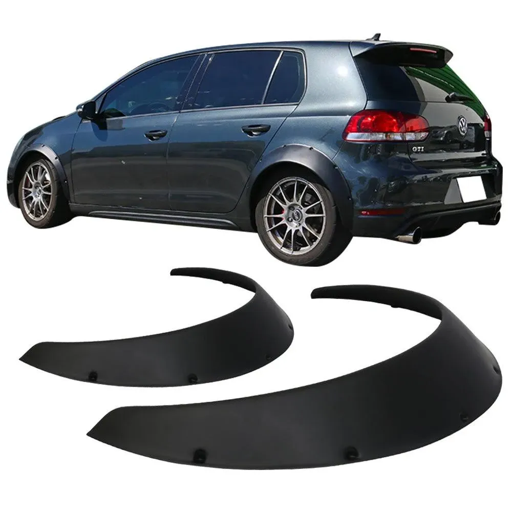 Fender Flare Compatible With Any Car, Ikon V3 Universal 90mm Wide Rear Polypropylene Plastic Fender Flares by IKON MOTORSPORTS, 2009 2010 2011 2012 2013 2014 2015 2016 2017 2018