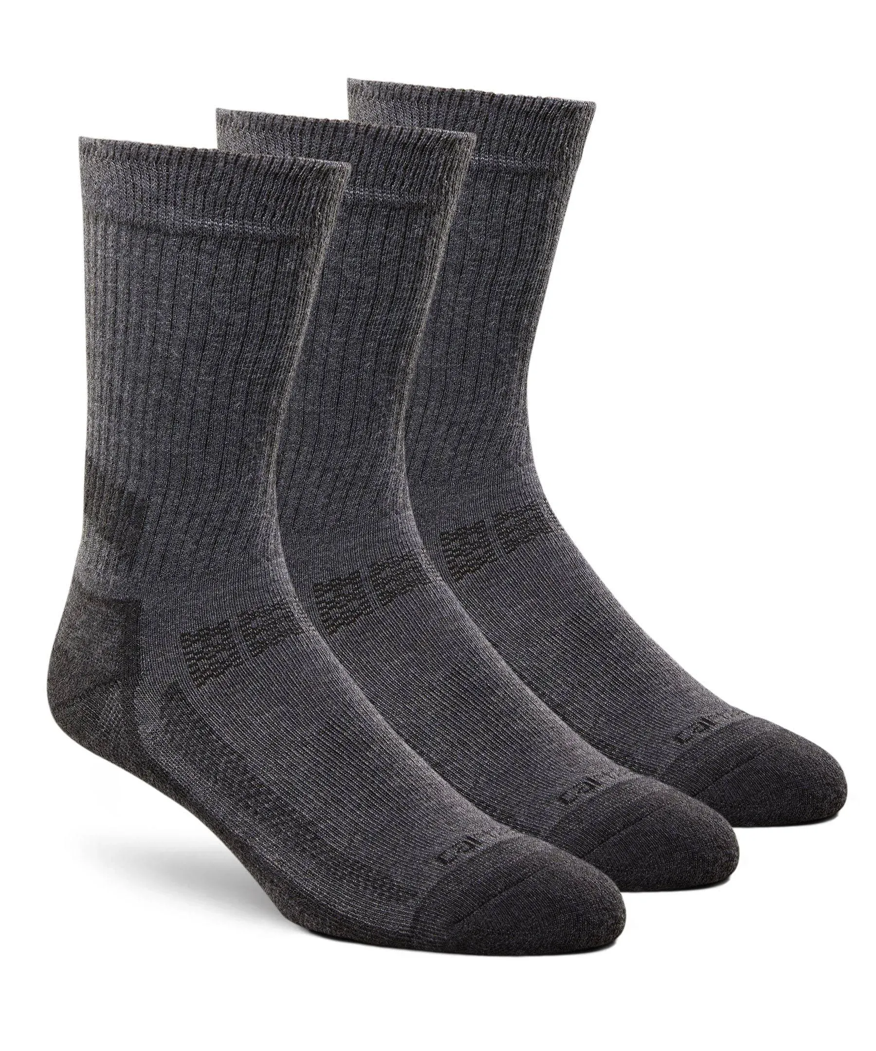 Carhartt Men's 3-Pack Force Midweight Crew Socks - L - Charcoal