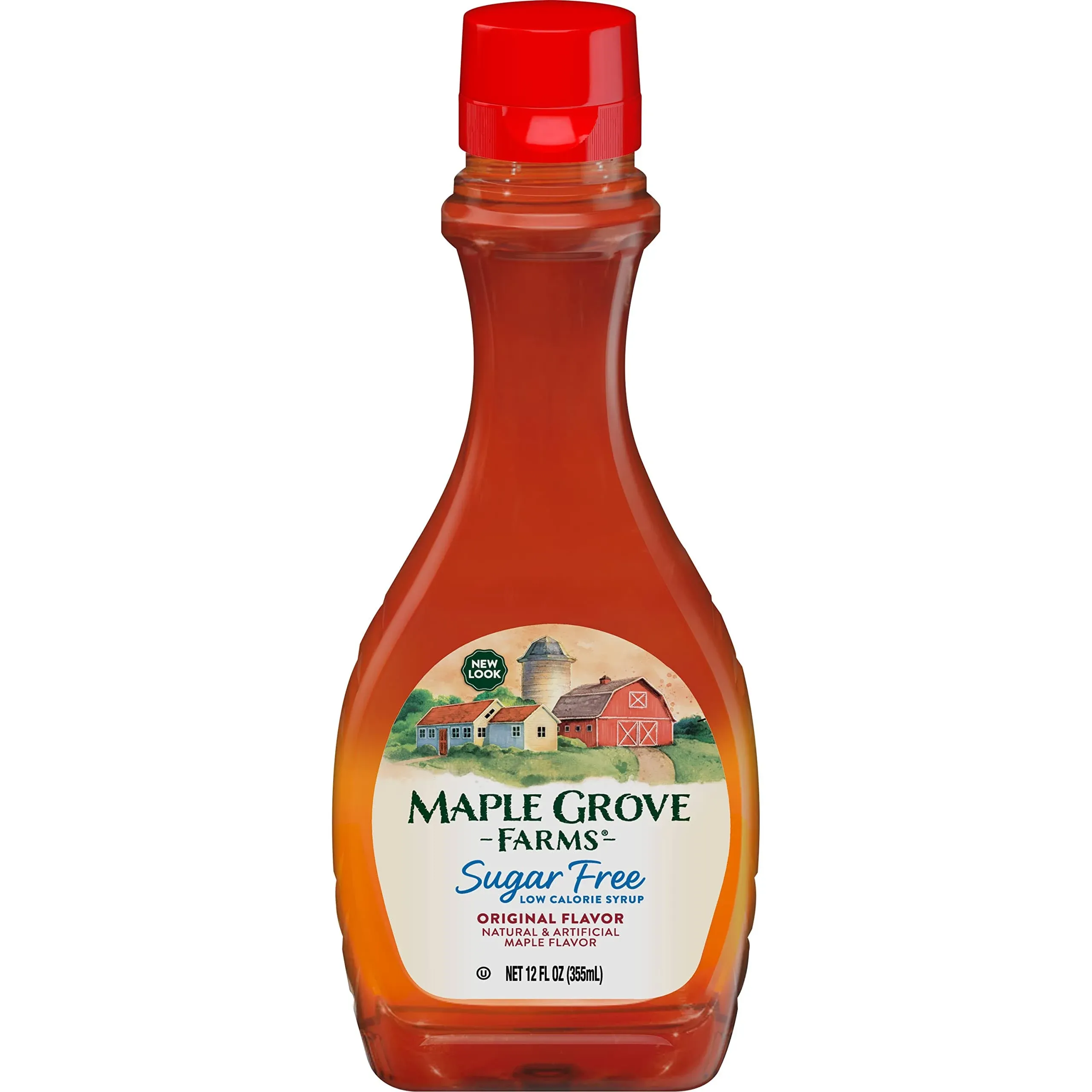 Maple Grove Farms, Syrup, Sugar Free, Maple Flavor, 12 Ounce (Pack of 12)