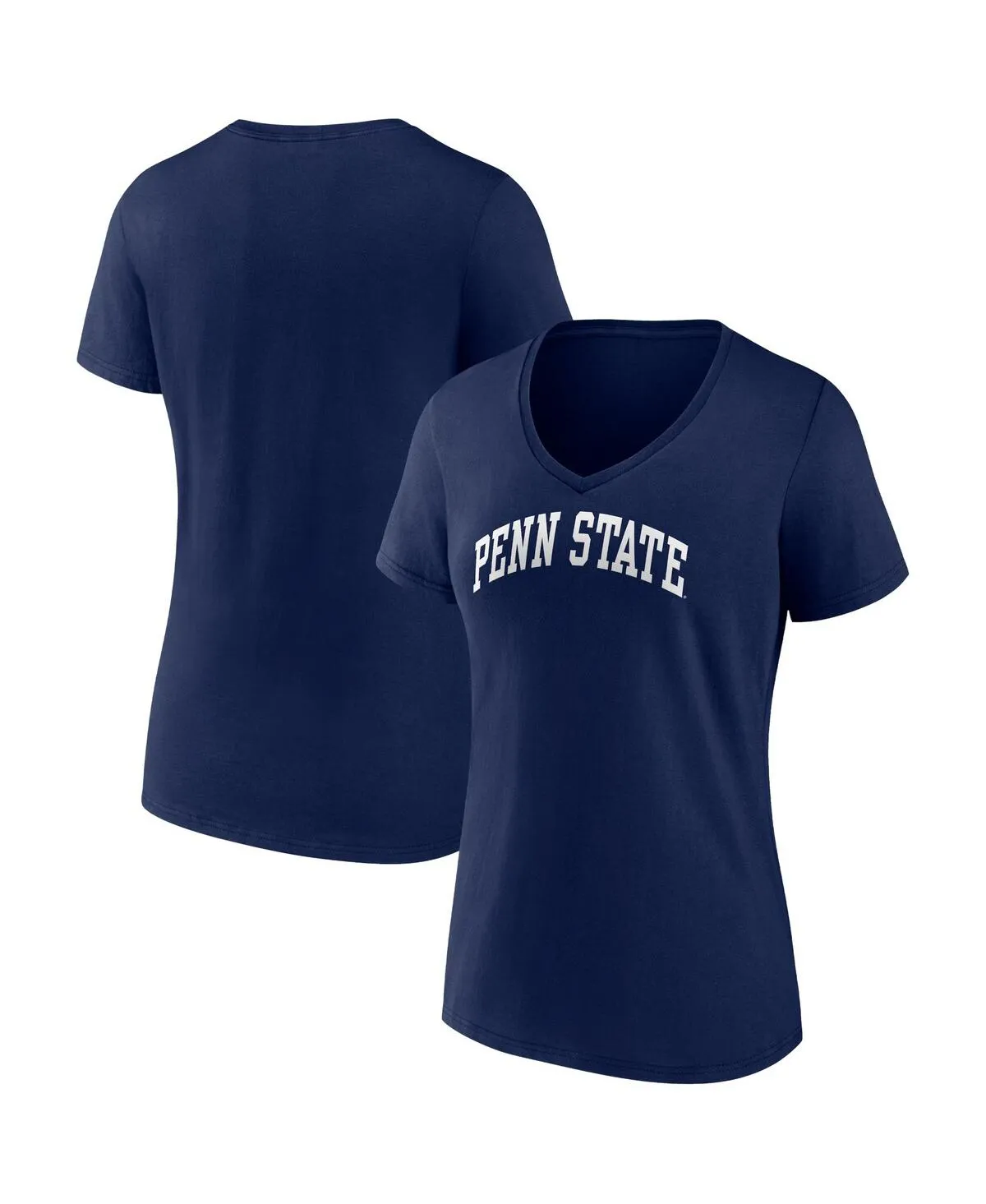 "Women's Navy Penn State Nittany Lions Basic Arch V-Neck T-shirt"