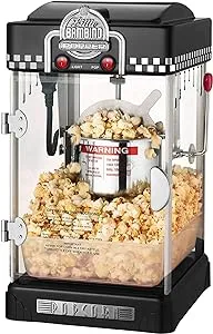 Great Northern Black Little Bambino Table Top Retro Machine Popcorn Popper, 2.5oz