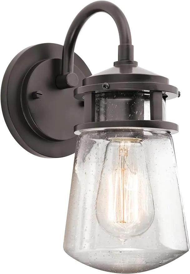 Kichler One Light Outdoor Wall Mount in Brushed Aluminum from the Lyndon collection - 49444BA