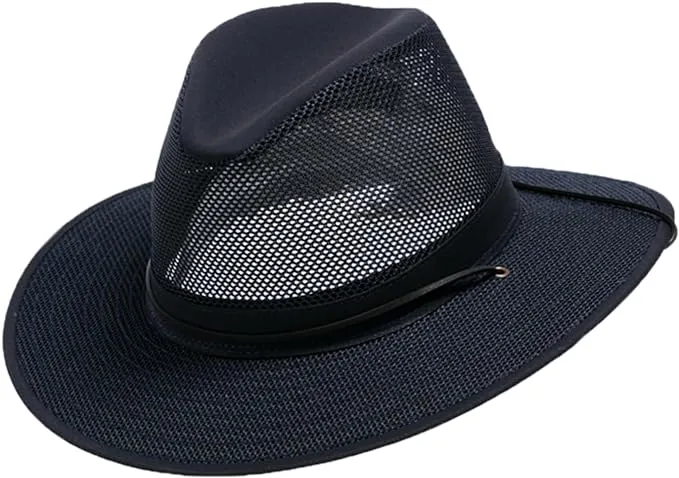 Henschel Aussie Mesh Breezer Hat - Packable Sun Protection for Outdoor Activities. Ideal for Hiking, Fishing & Camping.