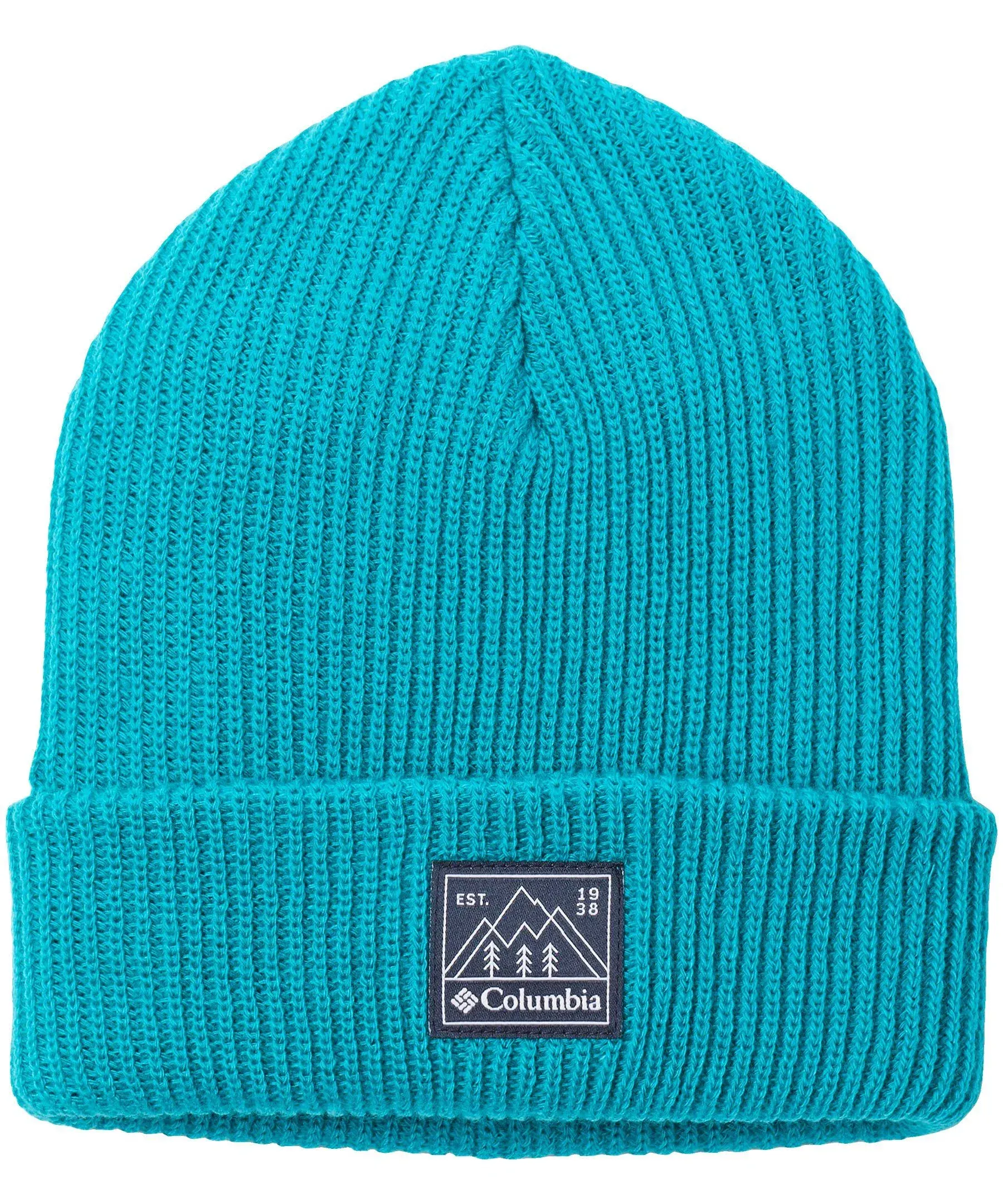 NWT - Columbia Youth Whirlibird Cuffed Knit Winter Beanie Hat Aqua/Green