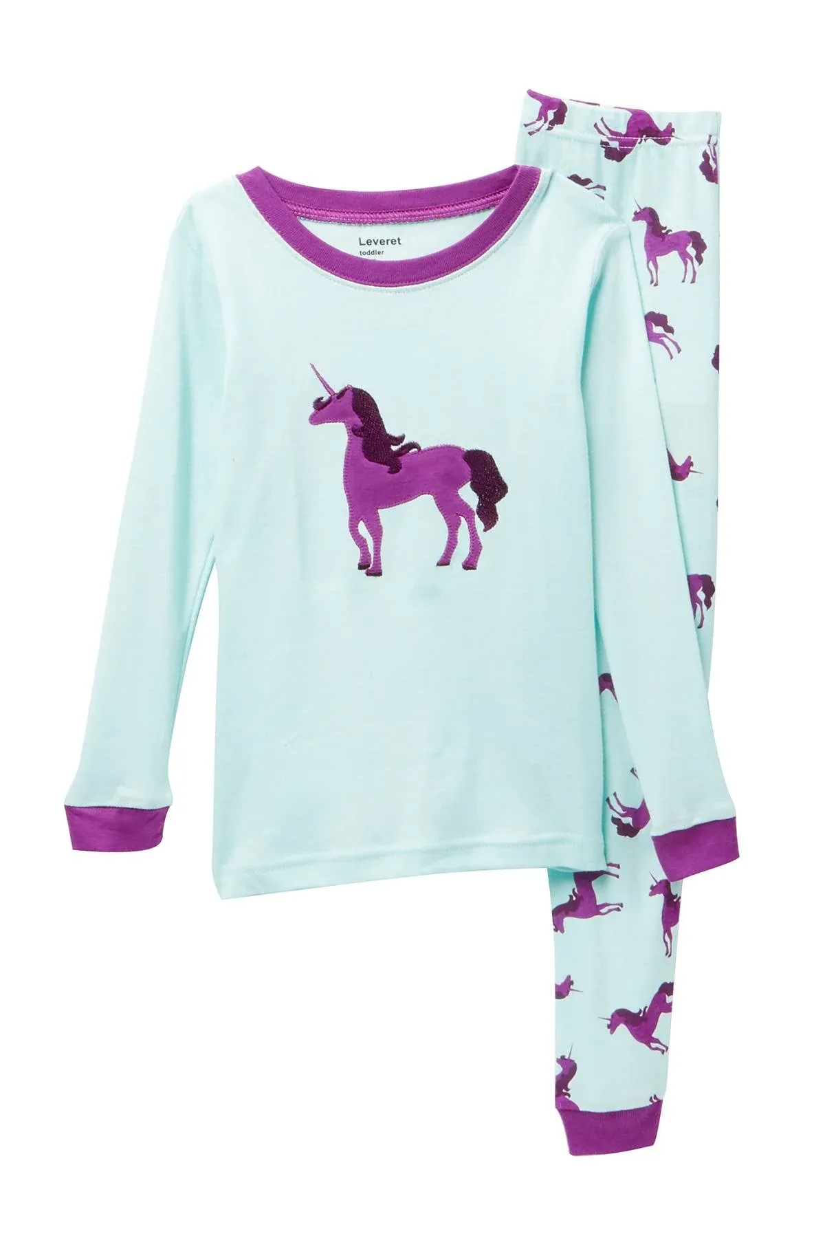 Leveret Kids Matching Girl & Doll Pajamas