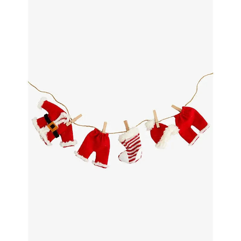 Kurt Adler 32 Inch Cloth Santa Suit Novelty Garland