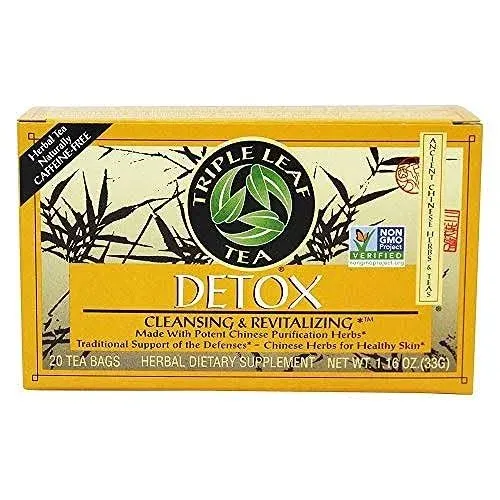 Triple Leaf Natural Herbal Tea, Detox 20 bags (Pack of 2)