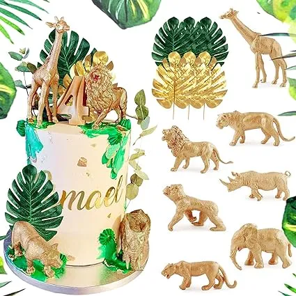 JeVenis Jungle Baby Shower Cake Decoration Safari Animals Cake Decoration Wild One Cake Decoration Two Wild Cake Topper Giraffe Koala Cake Topper Jungle Safari Animals Party Supplies